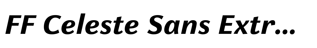 FF Celeste Sans Extra Bold Italic